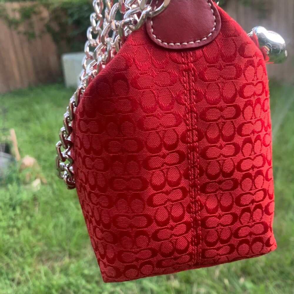 Coach Vintage Red Soho Hobo Bag - Picture 5 of 16